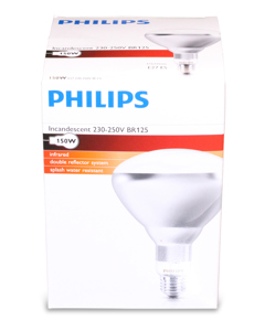 Infra-red lamp 230V 150W white tempered glass